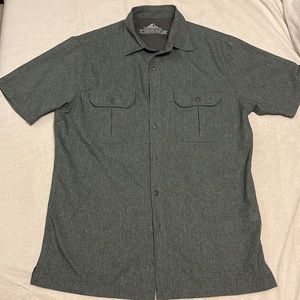 Gray short sleeve button up